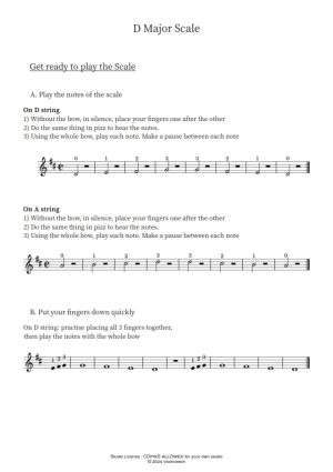 D Major - Scale for Beginner - Violinotech